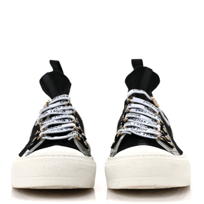 Christian Dior Technical Knit Calfskin Womens Walk'N'Dior High Top Sneakers 36 Black 2 of 10