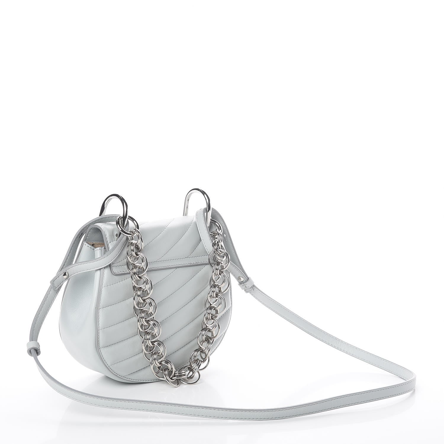 Chloe Calfskin Quilted Mini Drew Bijou Shoulder Bag Airy Grey 4 of 11