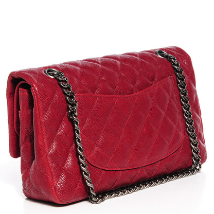 Chanel Washed Caviar Quilted 2.55 Reissue 225 Bijoux Chain Flap Red 3 of 7