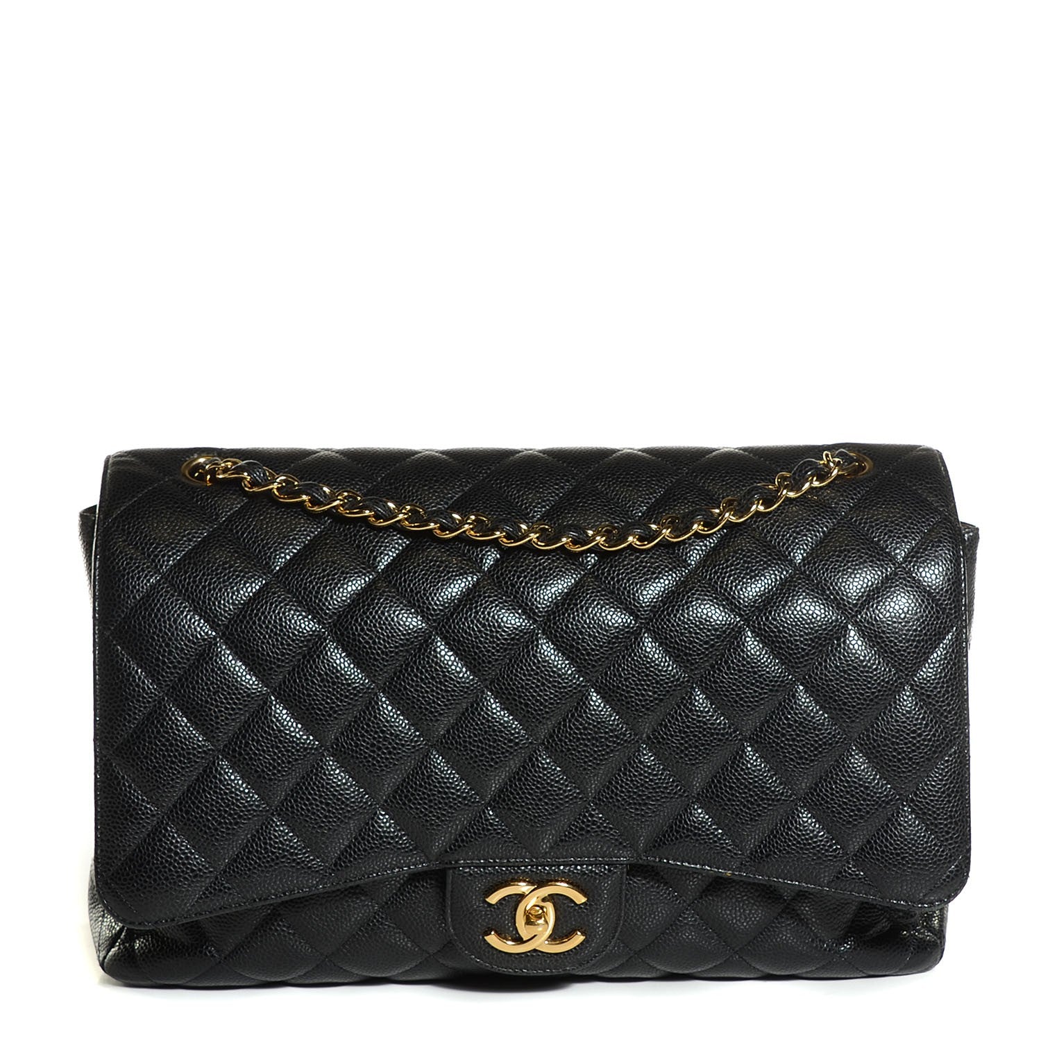 Chanel Caviar Quilted Maxi Double Flap Black 2 of 16