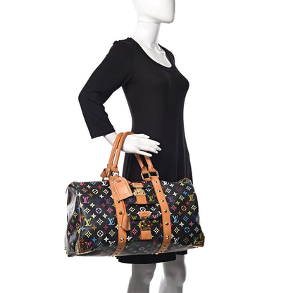 Louis Vuitton Monogram Multicolor Keepall 45 Black 2 of 10