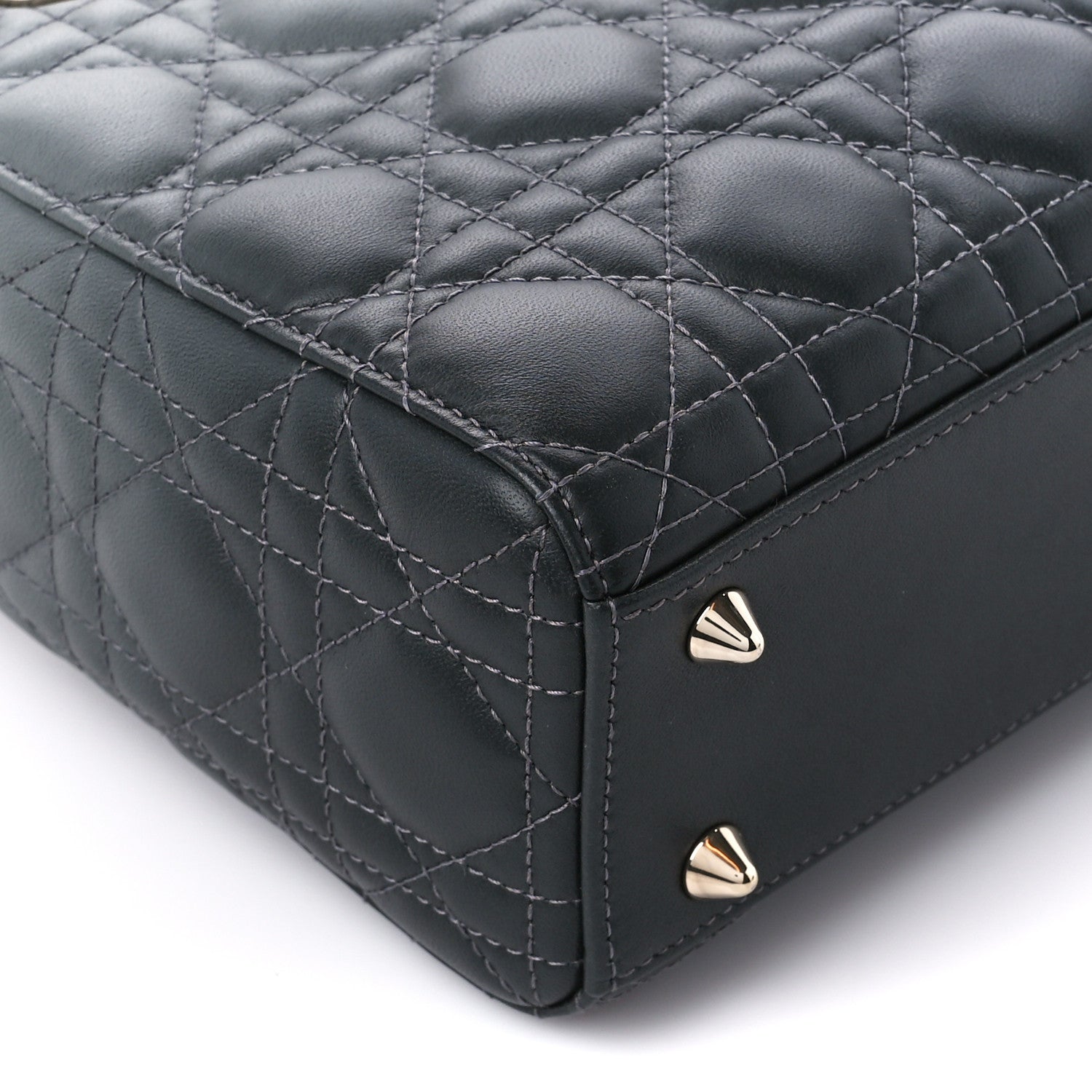 Christian Dior Lambskin Cannage Gradient Small My ABCDior Lady Dior Grey 9 of 11