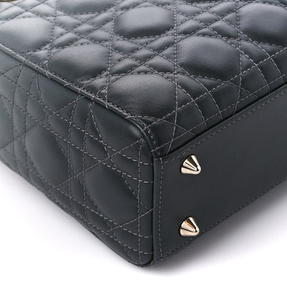 Christian Dior Lambskin Cannage Gradient Small My ABCDior Lady Dior Grey 9 of 11