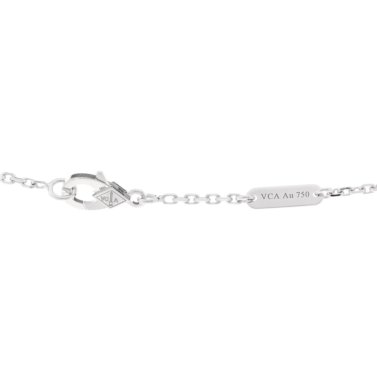 Van Cleef & Arpels 18K White Gold Diamond Small Frivole Pendant Necklace 4 of 5