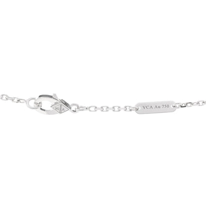 Van Cleef & Arpels 18K White Gold Diamond Small Frivole Pendant Necklace 4 of 5