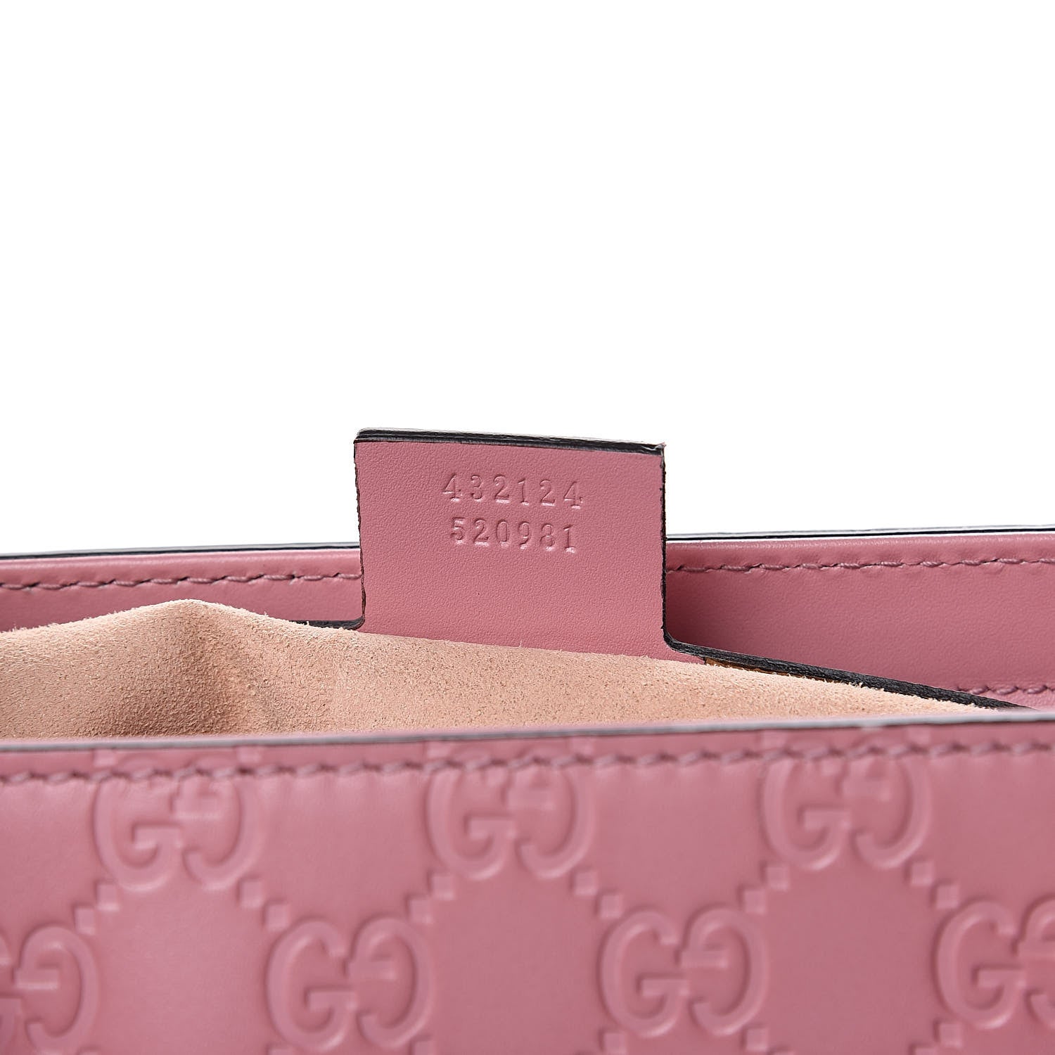 Gucci Guccissima Signature Small Zippered Bucket Tote Rose Baby Candy 7 of 13