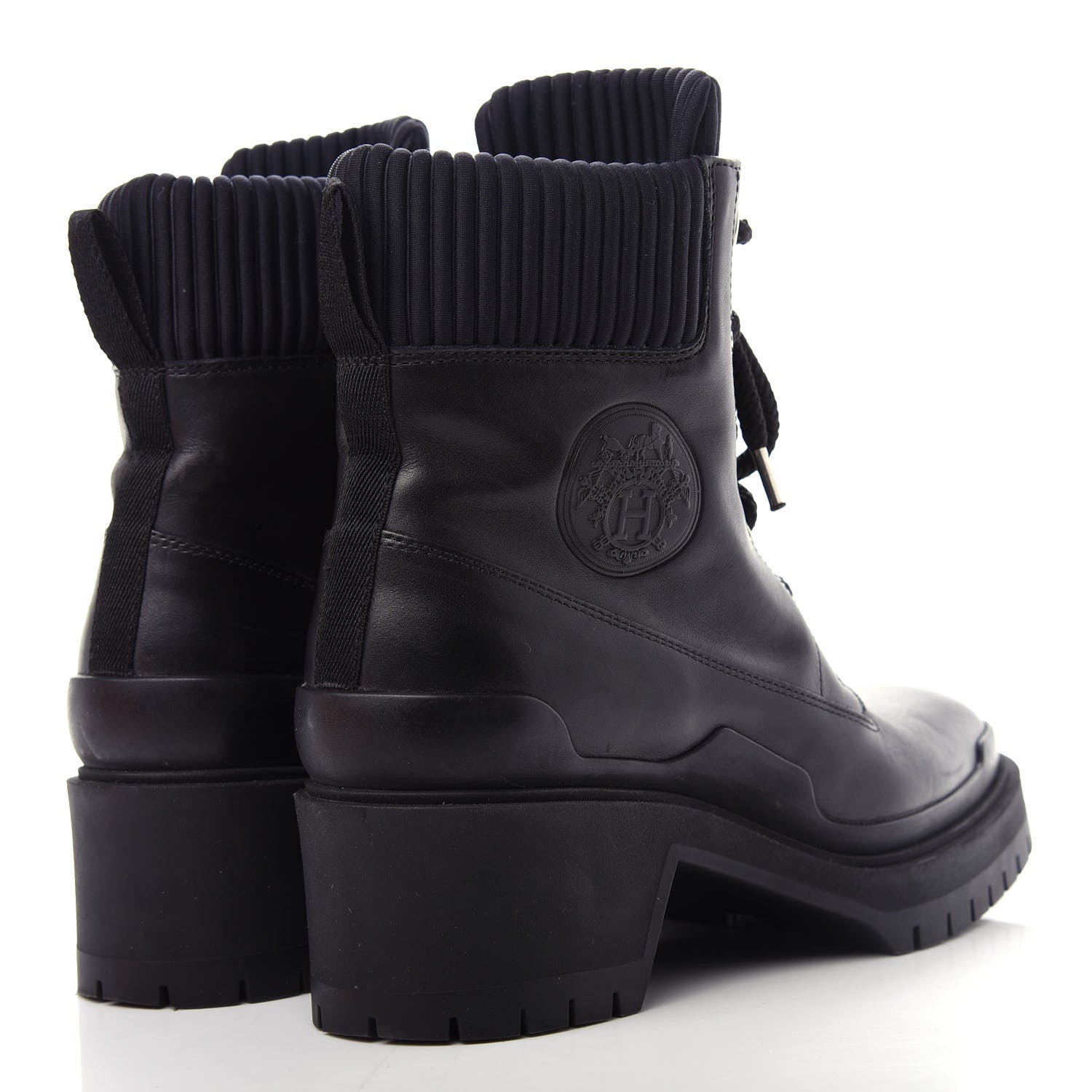 Hermes Calfskin Still Ankle Boots 37 Black 4 of 11