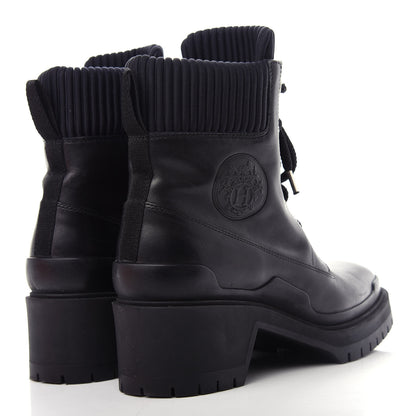 Hermes Calfskin Still Ankle Boots 37 Black 4 of 11