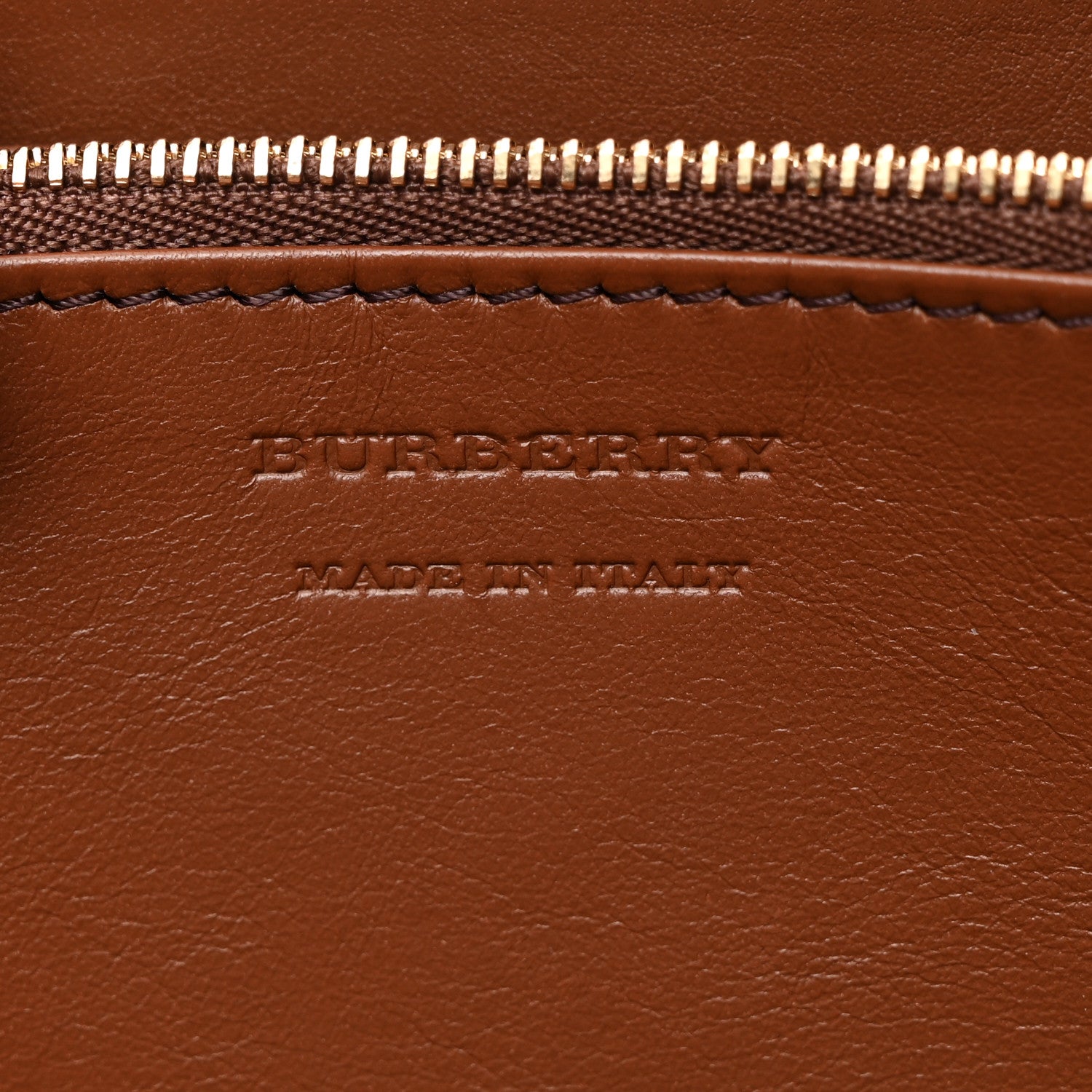 Burberry Calfskin House Check Elmore Zip Around Wallet Tan 6 of 8