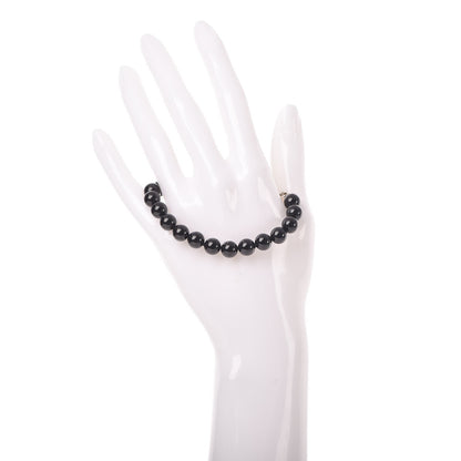 Tiffany Sterling Silver Black Onyx Bead Toggle Bracelet 2 of 4