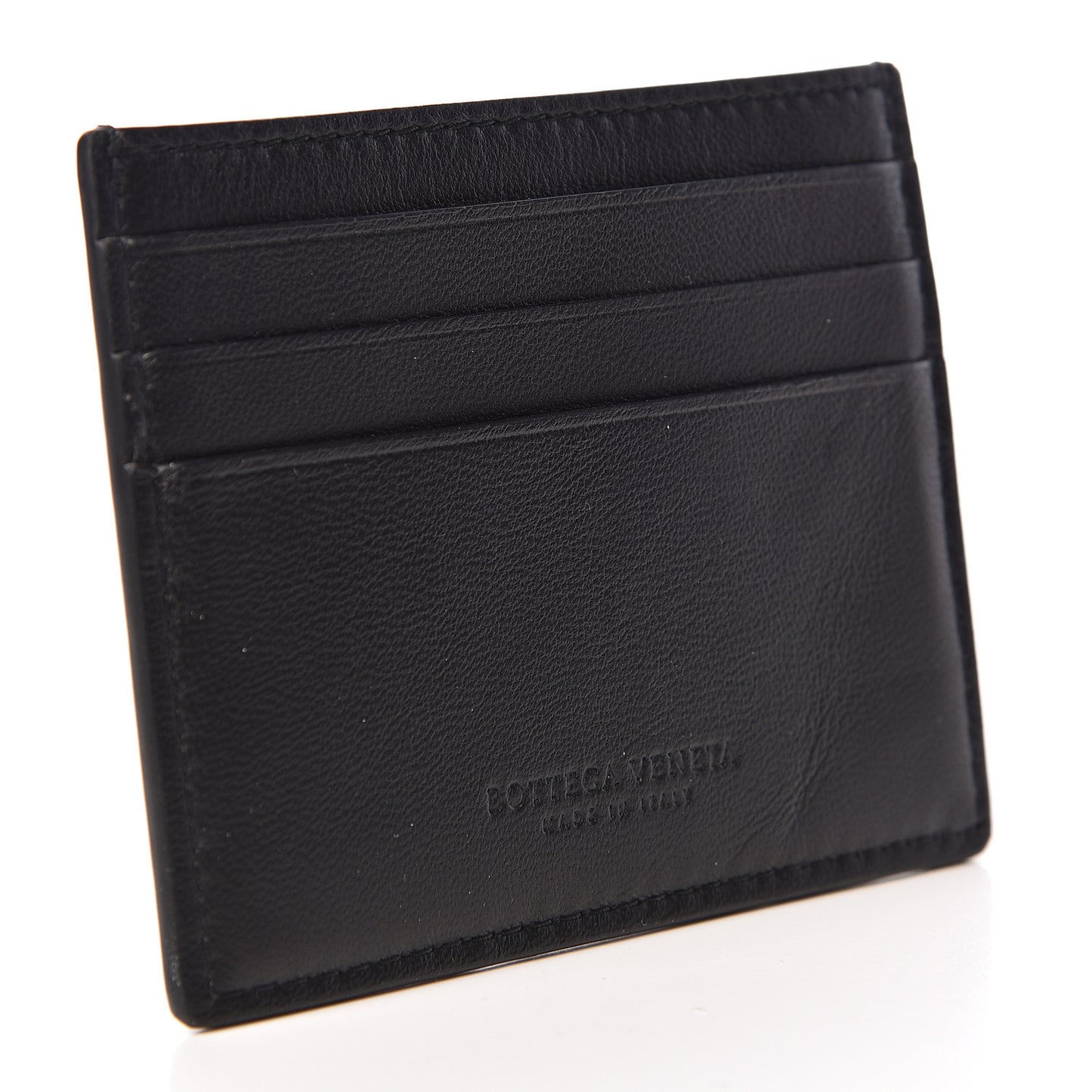 Nappa Maxi Intrecciato Card Case Black