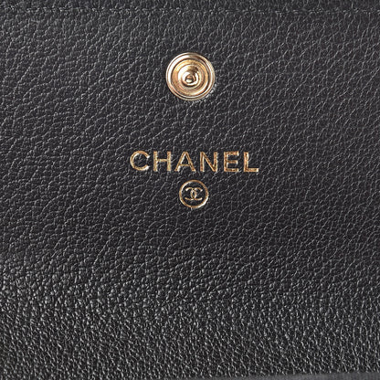 Chanel Calfskin Timeless CC Card Holder Wallet Black 6 of 9