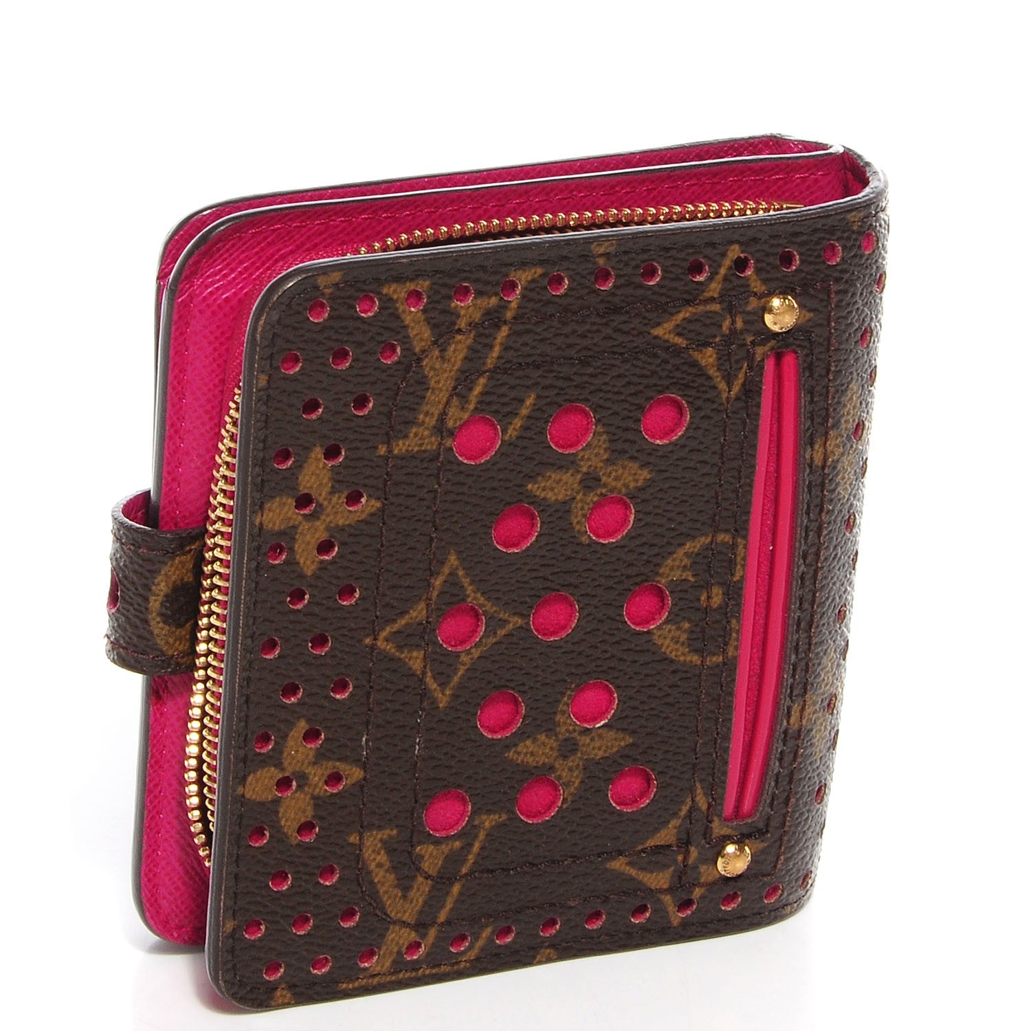 Louis Vuitton Monogram Perforated Compact Zipped Wallet Fuchsia 3 of 8