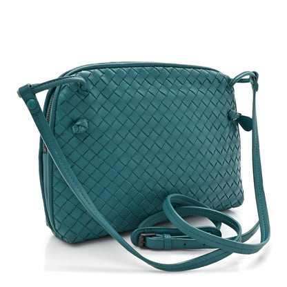 Bottega Veneta Nappa Intrecciato Nodini Crossbody Messenger Mallard 3 of 12