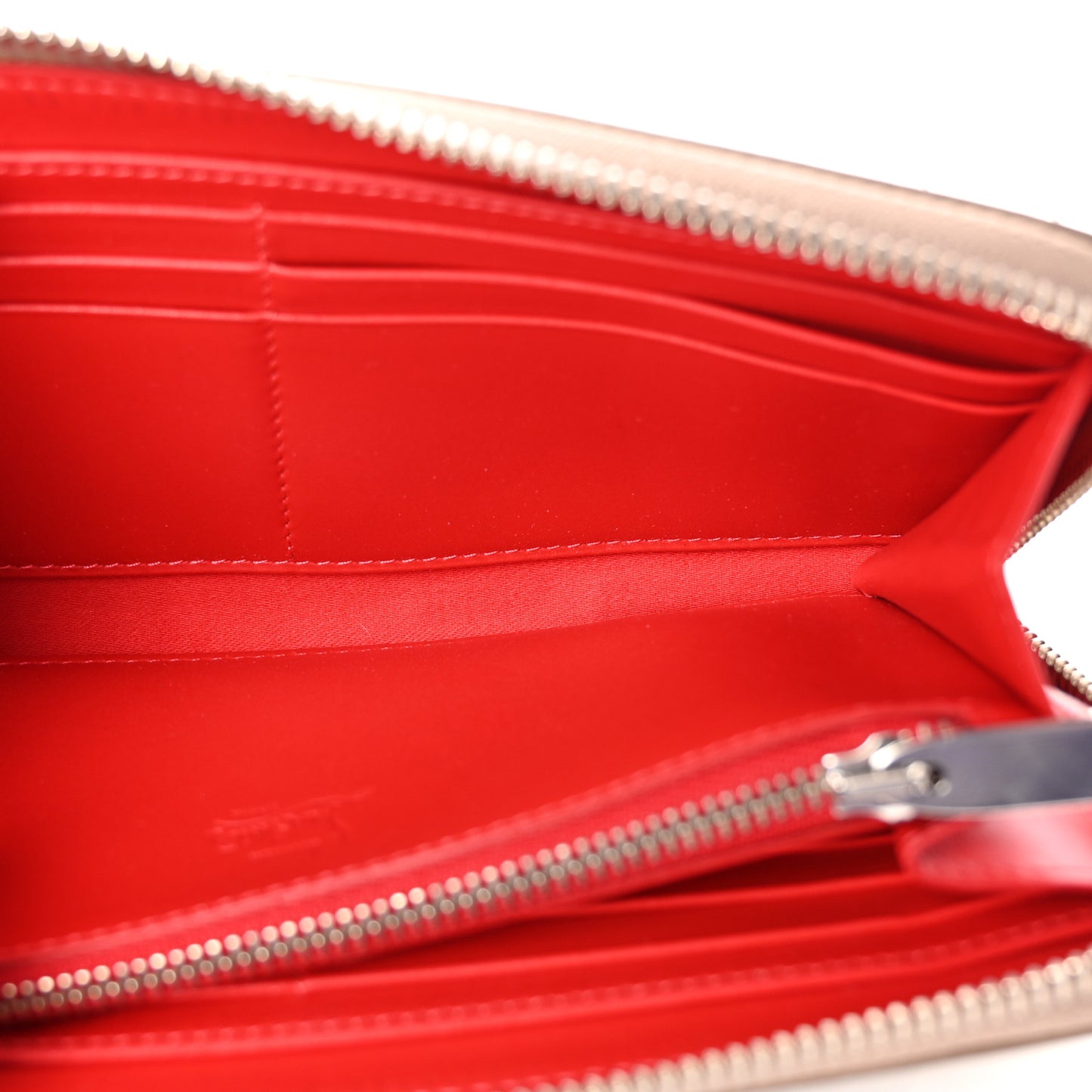 Calfskin Panettone Spiked Zip Around Wallet Dune