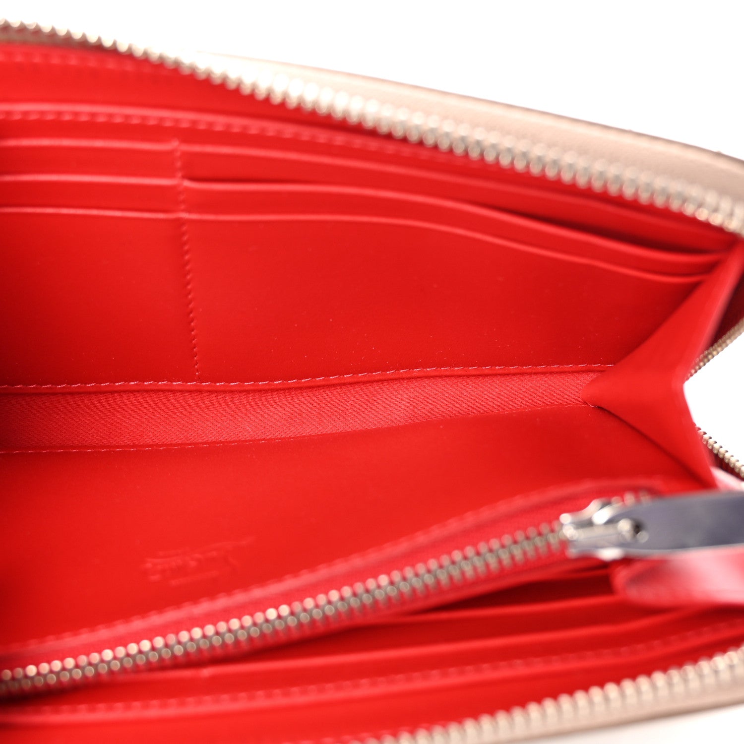 Christian Louboutin Calfskin Panettone Spiked Zip Around Wallet Dune 5 of 7