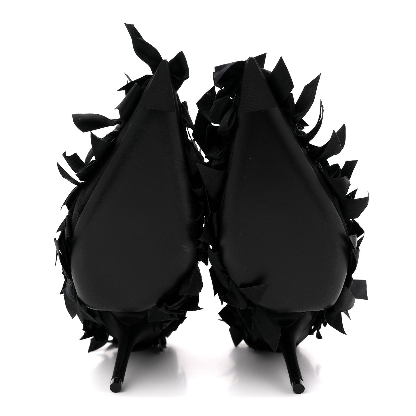 Satin Pointed Marie A Bows All Over 110mm Pumps  35 Black
