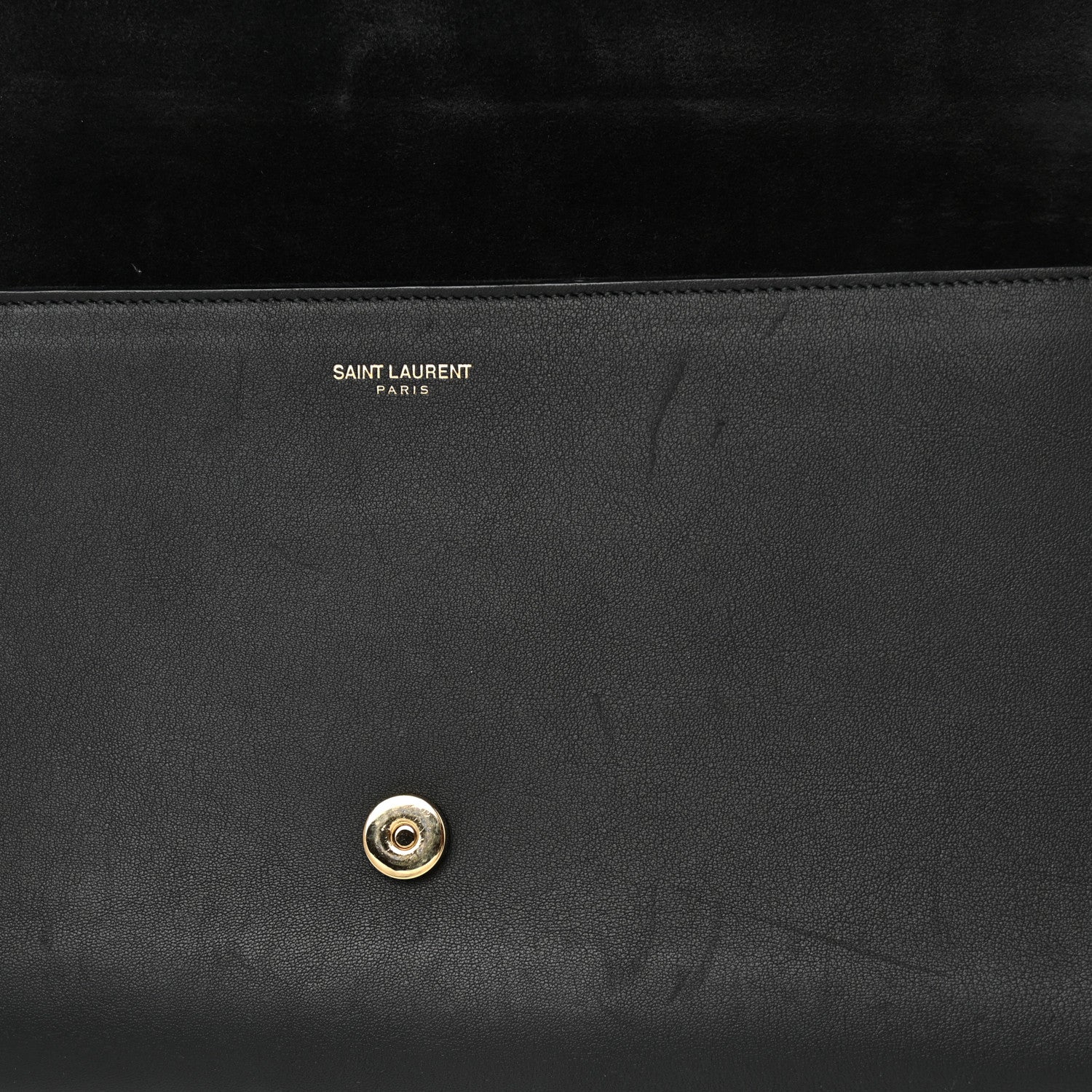 Saint Laurent Calfskin Classic Y Ligne Clutch Black 9 of 10