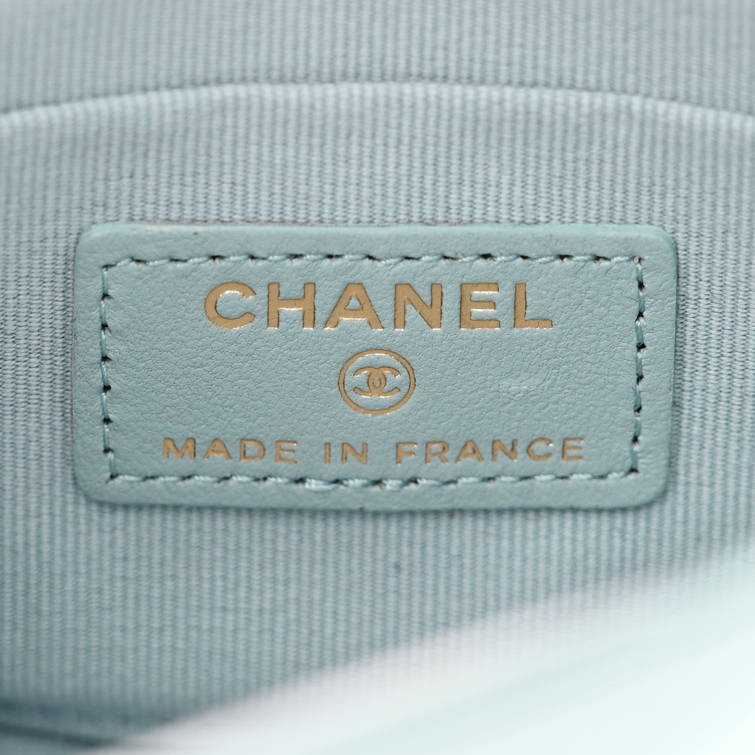 Chanel Lambskin Quilted Top Handle Flap Clutch With Chain Light Blue 6 of 12