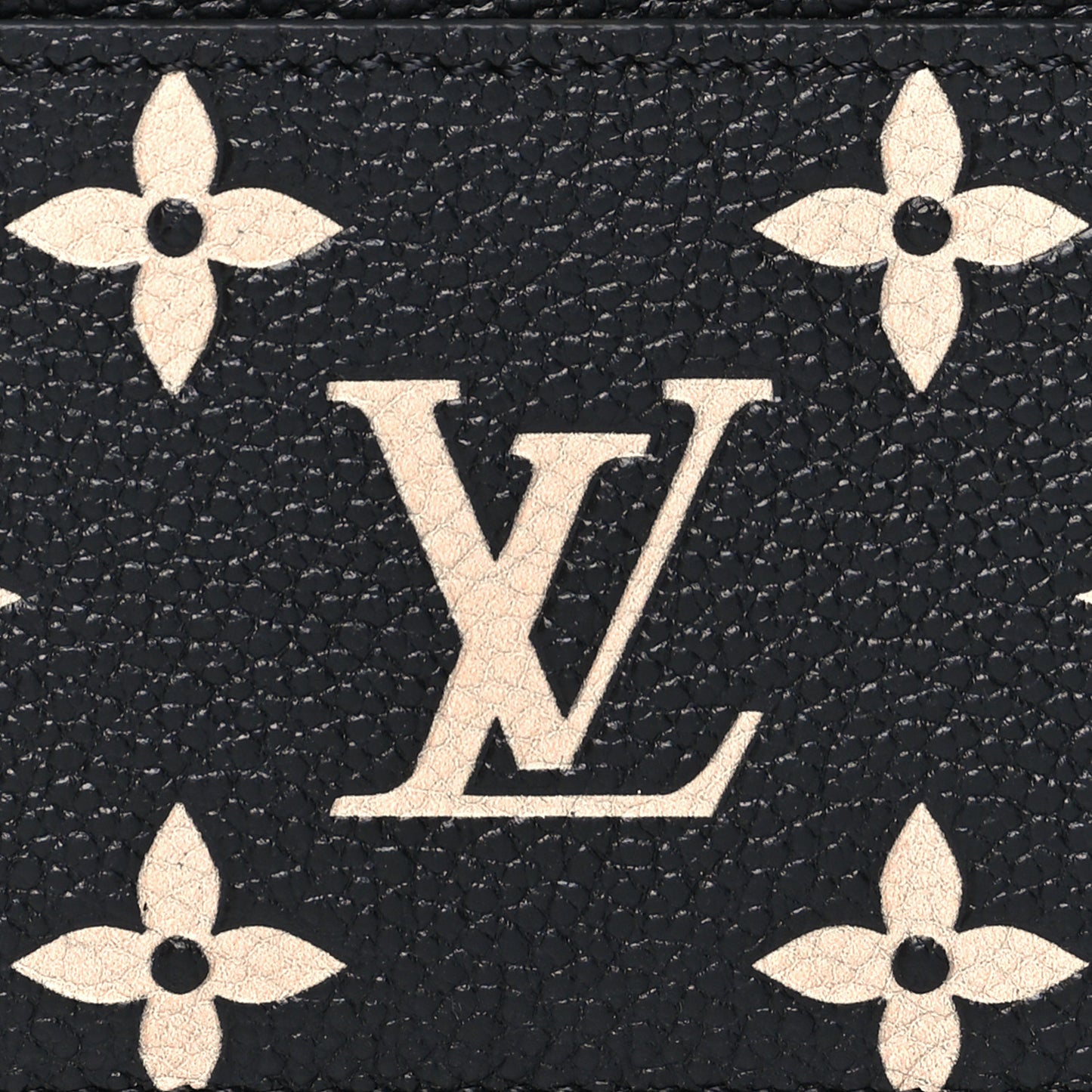 Empreinte Card Holder Black Beige
