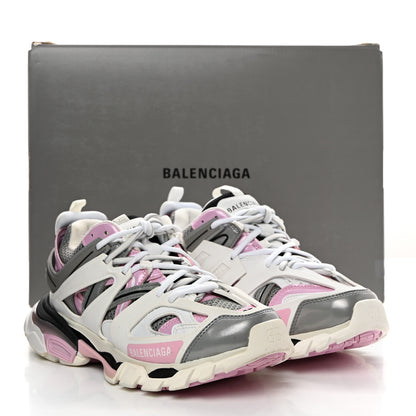 Balenciaga Mesh Rubber Tri-Color Womens Track Sneakers 37 White Pink Grey 10 of 10