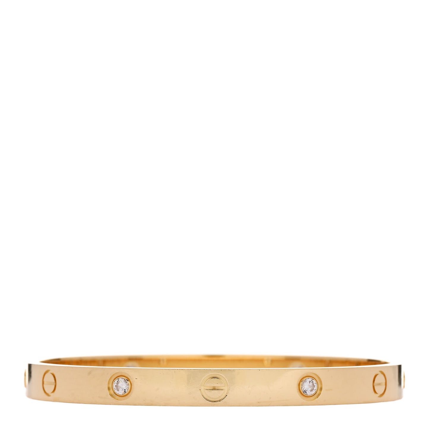 18K Yellow Gold 4 Diamond LOVE Bracelet 18
