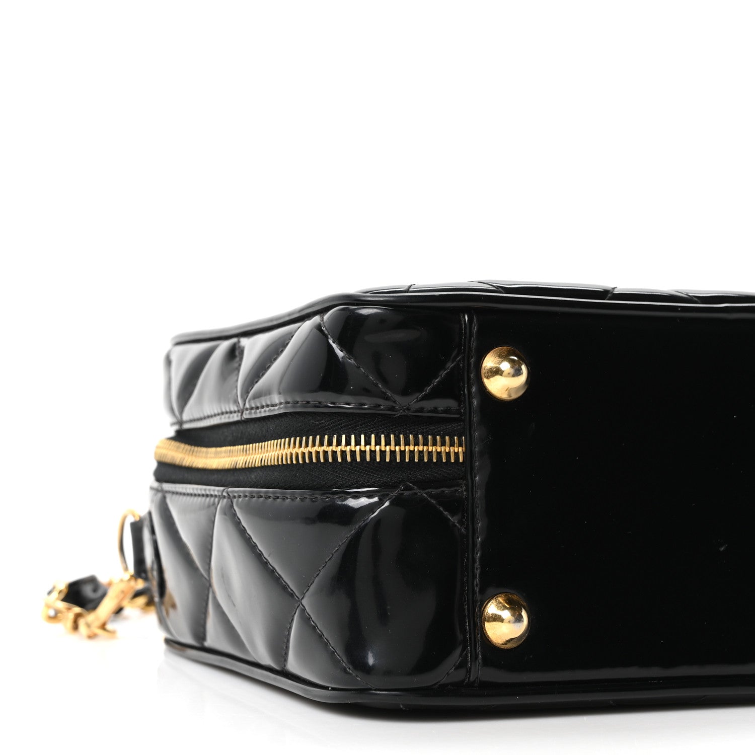 Chanel Patent Quilted Vanity Case Black 9 of 10