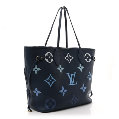 Louis Vuitton Empreinte Monogram Giant Neverfull MM Degrade Bleu 4 of 12