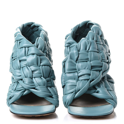Bottega Veneta Shiny Nappa Intrecciato The Board Sandals 39.5 Linoleum 2 of 8