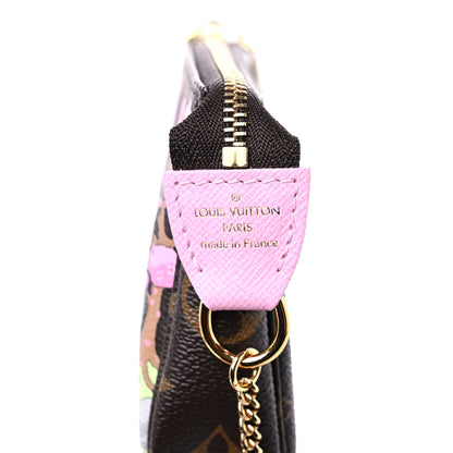 Louis Vuitton Monogram 2021 Christmas Animation Japanese Garden Mini Pochette Accessories Wisteria Pink 6 of 9