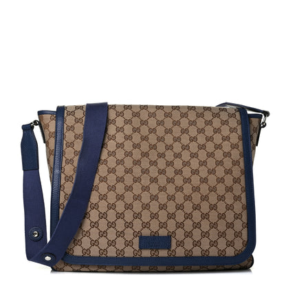 Gucci Monogram Convertible Diaper Bag Blue 1 of 9