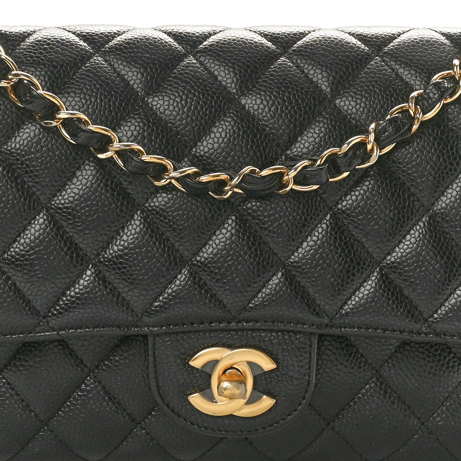 Chanel Caviar Quilted Medium Double Flap Black 8 of 12