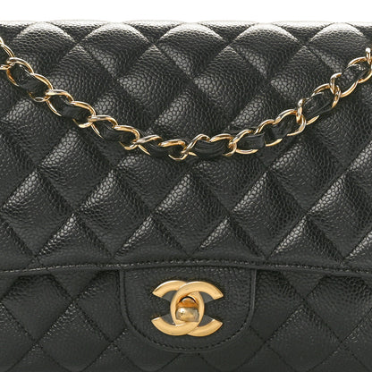 Chanel Caviar Quilted Medium Double Flap Black 8 of 12