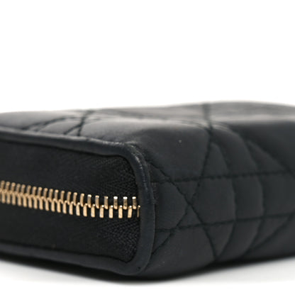 Christian Dior Lambskin Cannage Gusset Card Holder Black 8 of 9