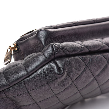 Chanel Iridescent Calfskin Quilted All About Waist Belt Bag Black 8 of 9