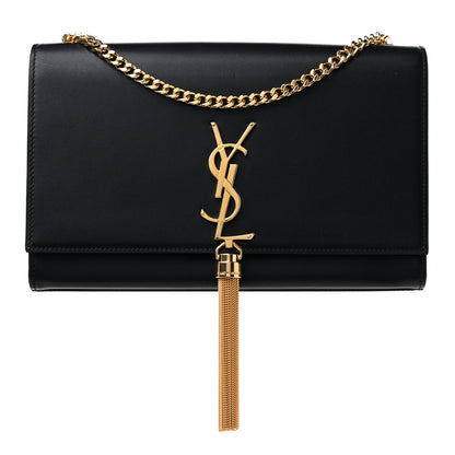 Saint Laurent Smooth Calfskin Medium Classic Monogram Kate Tassel Satchel Black 1 of 10