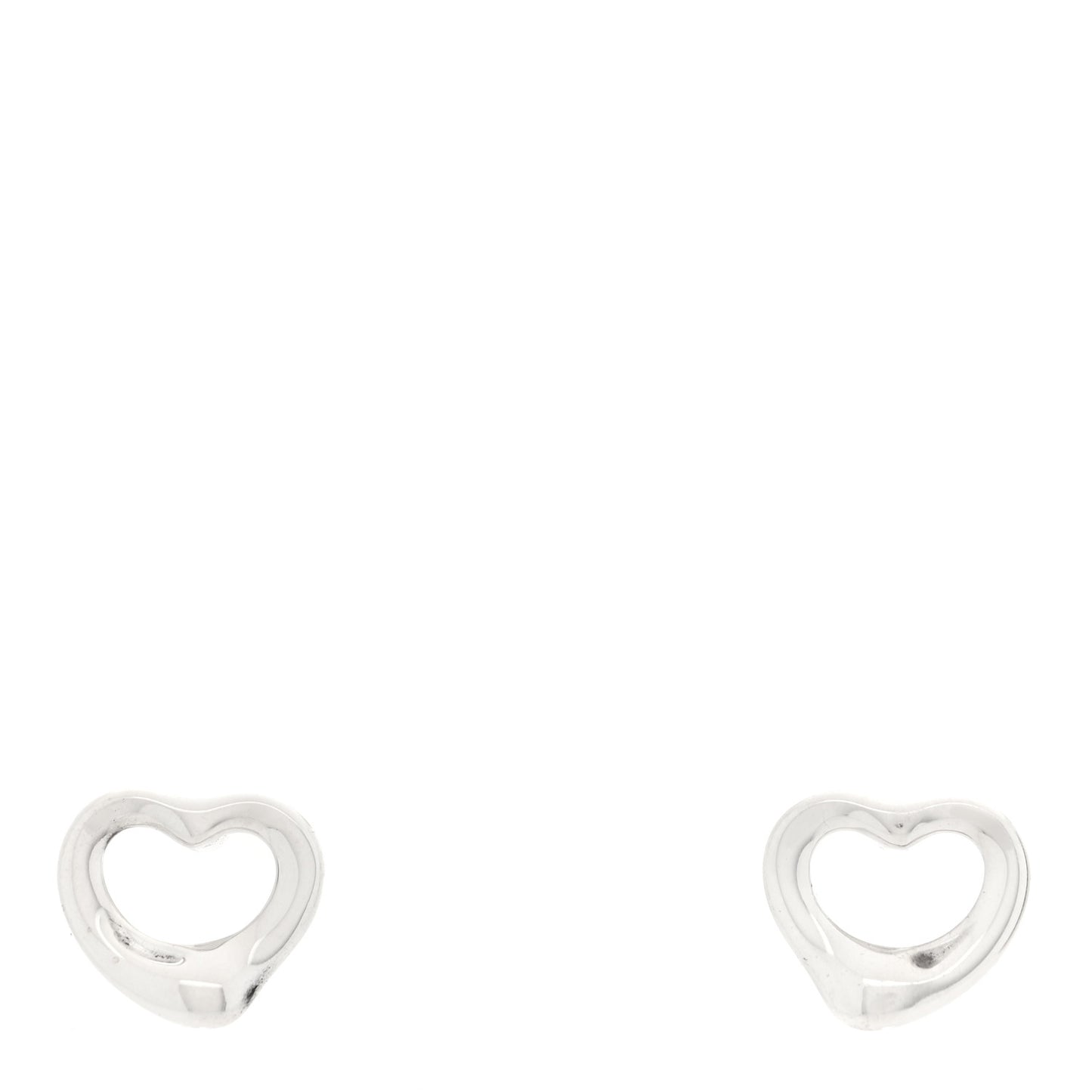 Sterling Silver Elsa Peretti 11mm Open Heart Earrings