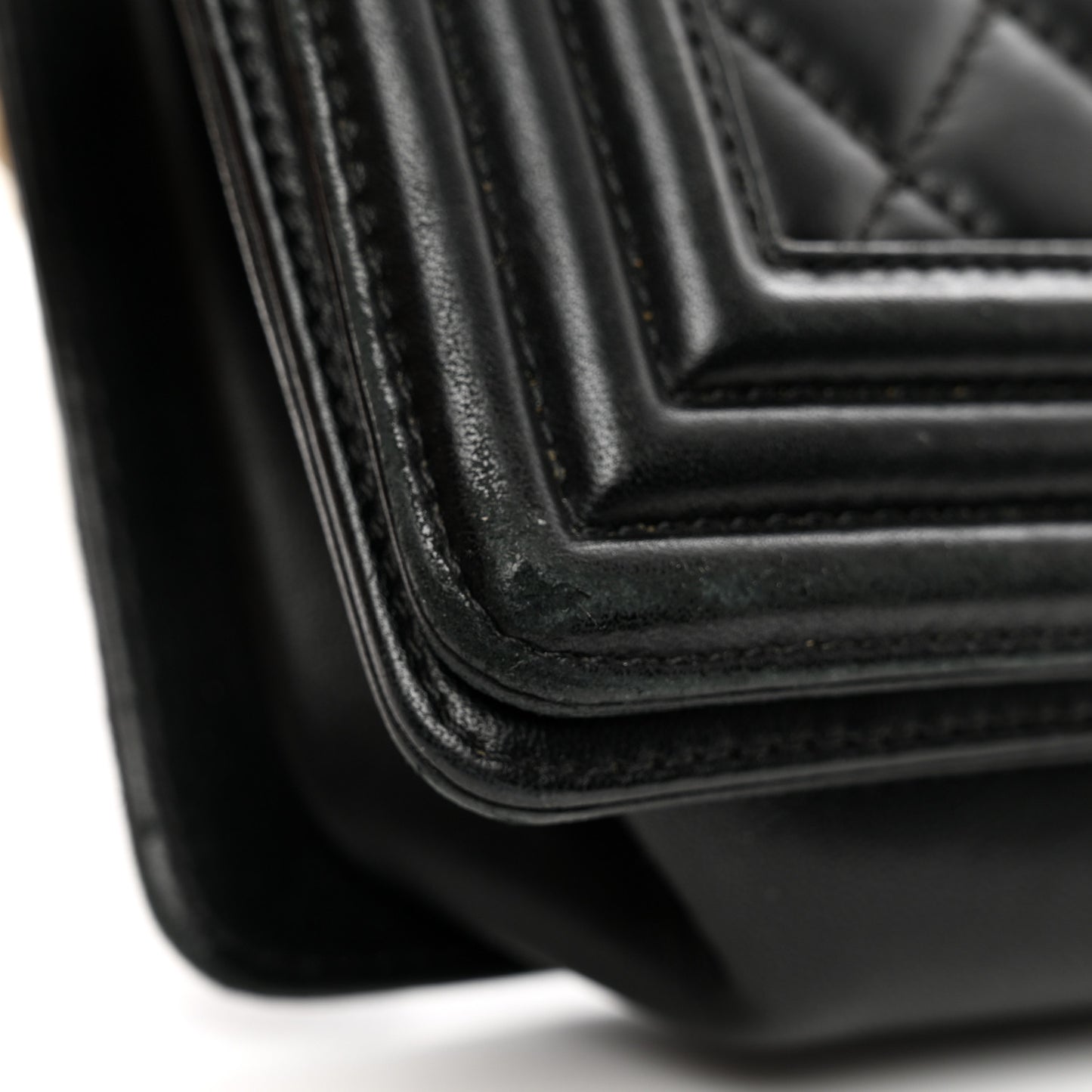Lambskin Quilted Medium Boy Flap Black