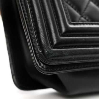 Chanel Lambskin Quilted Medium Boy Flap Black 11 of 12