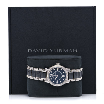 David Yurman Stainless Steel Ceramic Diamond Bezel 30mm Classic Quartz Watch Black 5 of 5