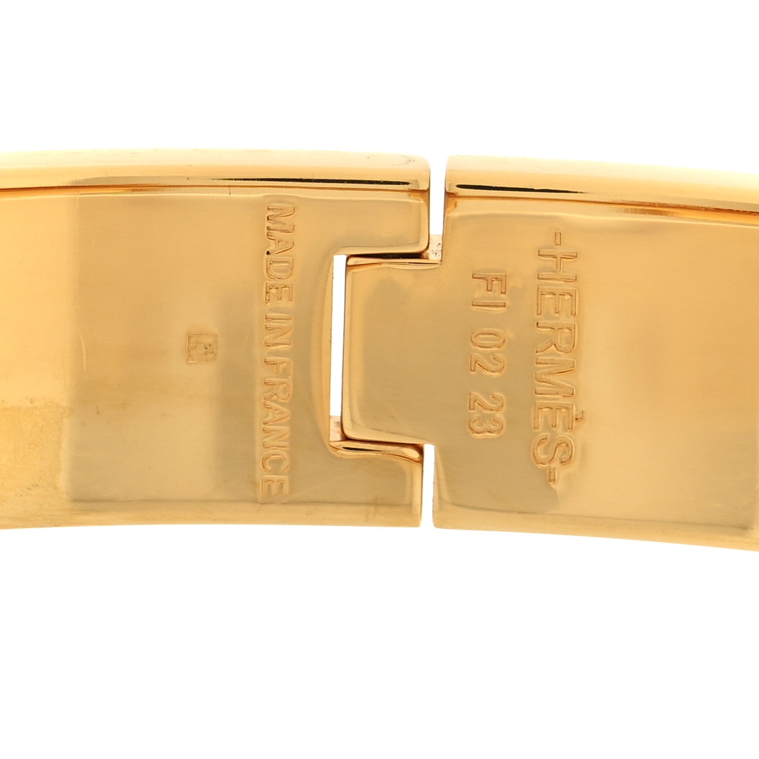 Hermes Matte Enamel Narrow Clic Clac HH Bracelet T5 Orange 4 of 5