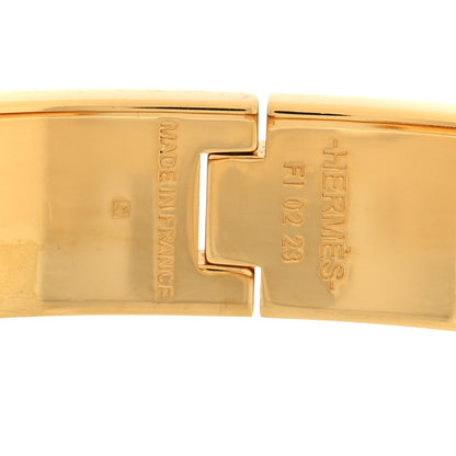 Hermes Matte Enamel Narrow Clic Clac HH Bracelet T5 Orange 4 of 5