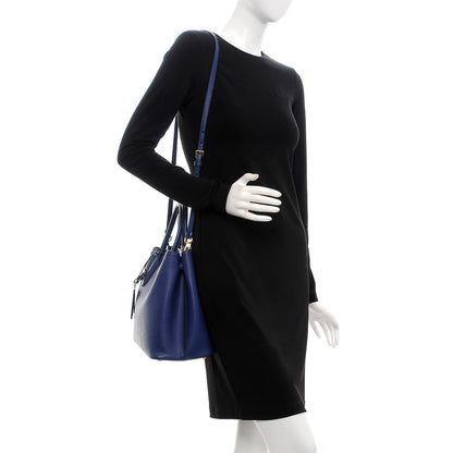 Prada Saffiano Cuir Medium Double Bag Bleuette 2 of 6