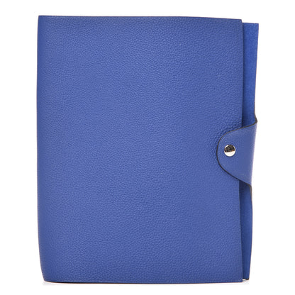 Hermes Togo Ulysse MM Notebook Cover Bleu Electrique 1 of 7