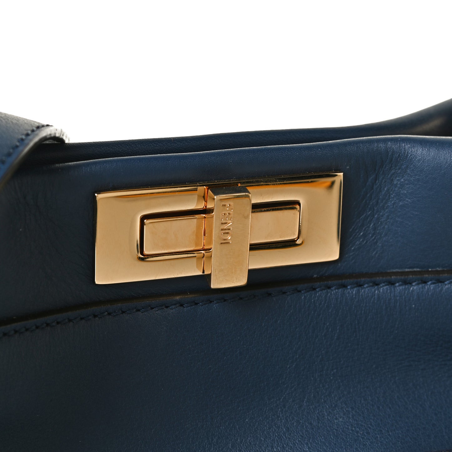Vitello Seta Shiny Nappa Medium 3 Pocket Peekaboo Iconic Satchel Blueberry