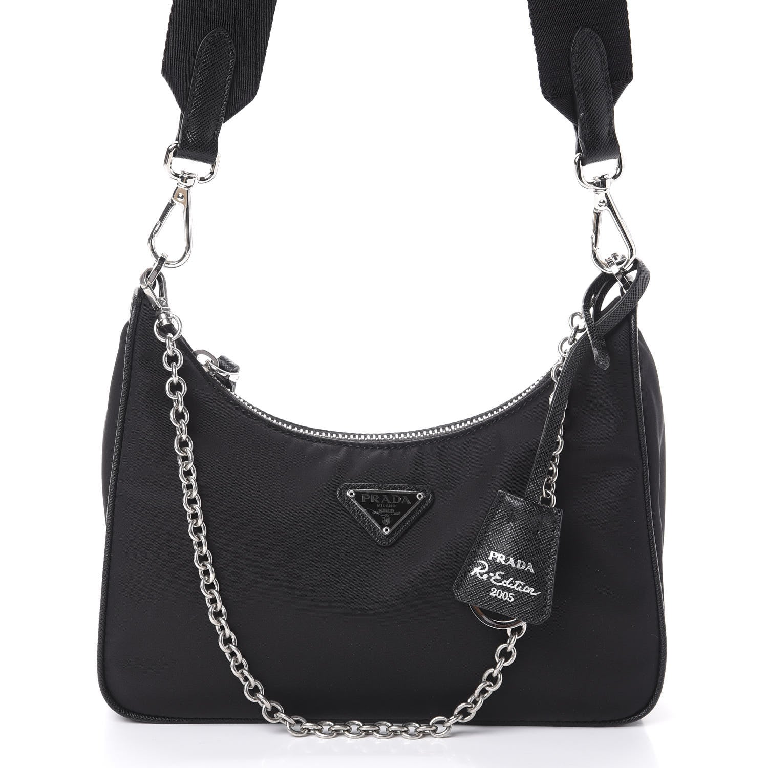 Prada Nylon Re-Edition 2005 Shoulder Bag Black 7 of 9