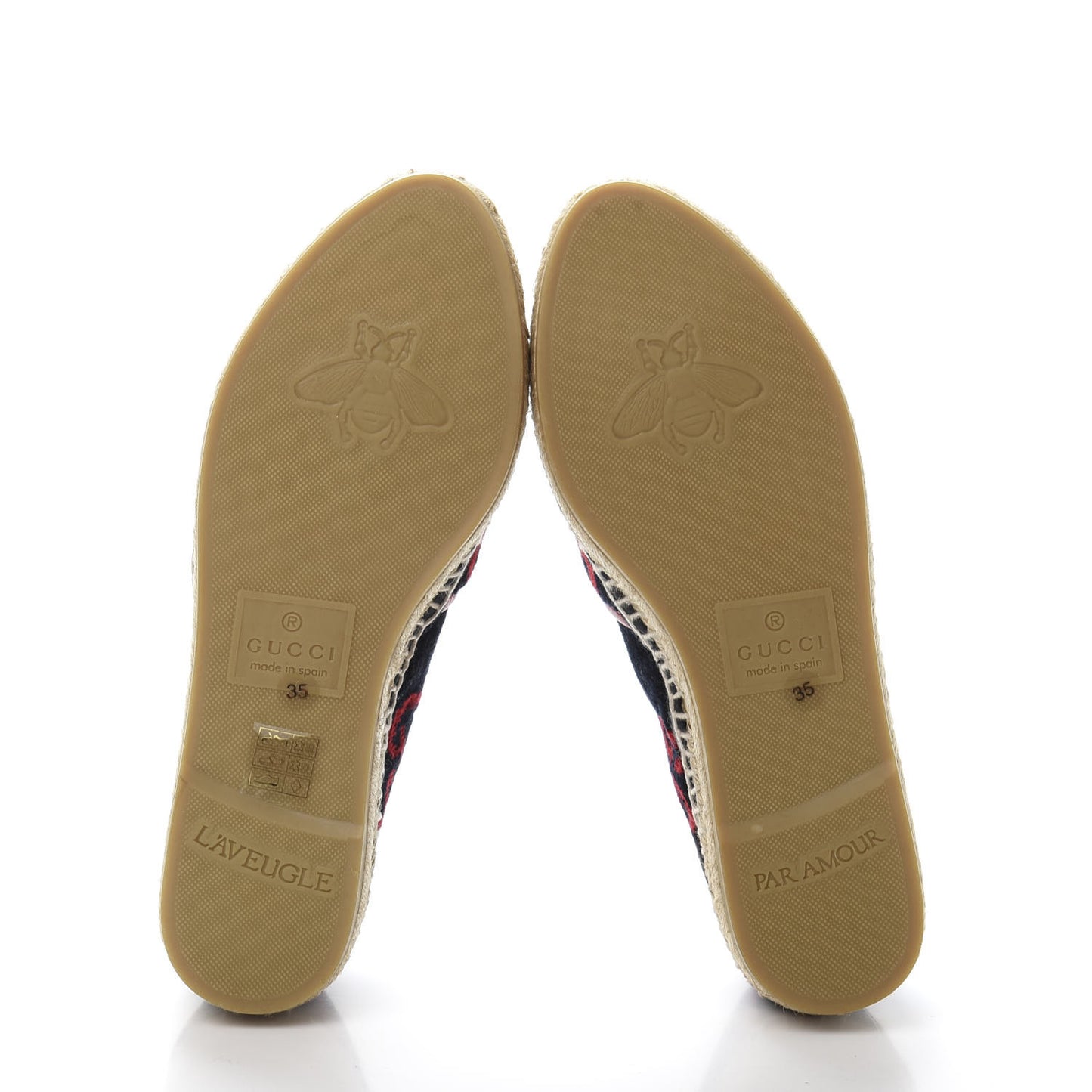 Terry Cloth GG Monogram Espadrilles 35 Blue Red