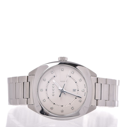 Gucci Stainless Steel Diamond 37mm G-Timeless Quartz Watch White 3 of 9