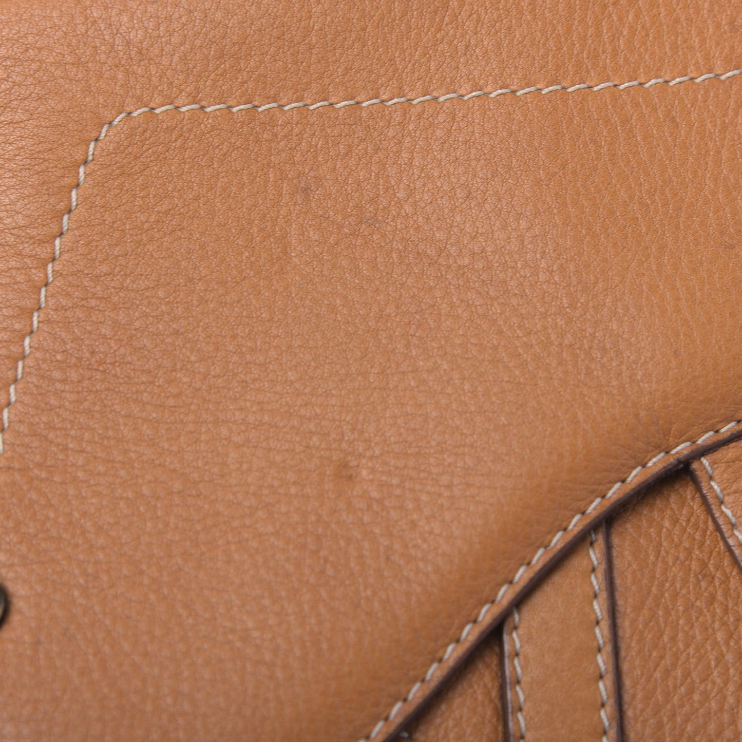 Calfskin Baudrier Saddle Bag Tan