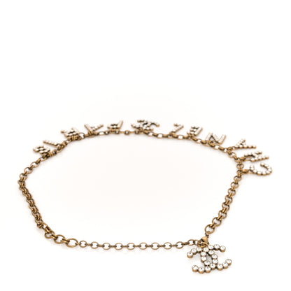 Chanel Crystal City of Lights Letter Chain Belt Gold 2 of 3